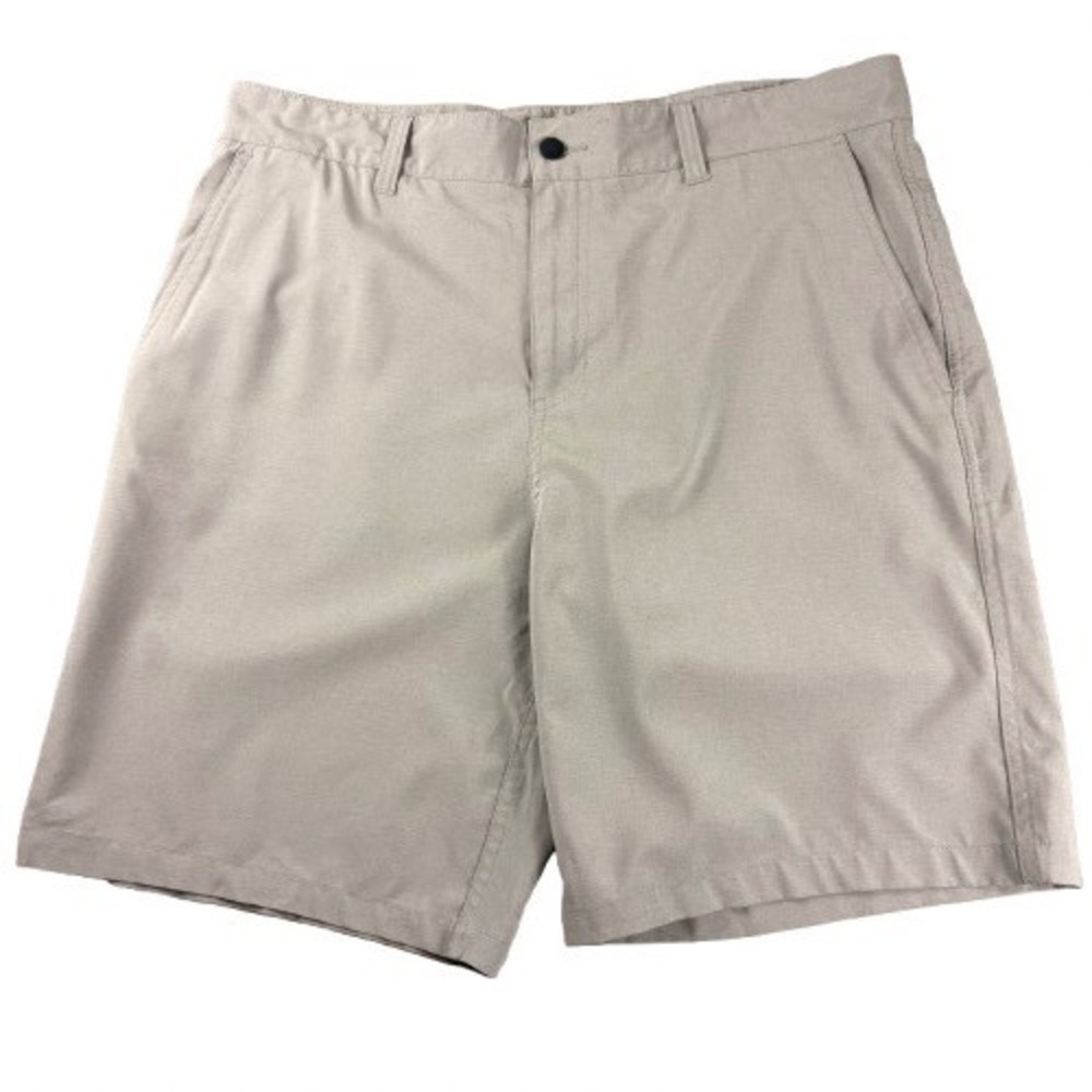 Panama Jack Mens Khaki Performance Hybrid Shorts Stretch Mesh Lined Tan Size 36